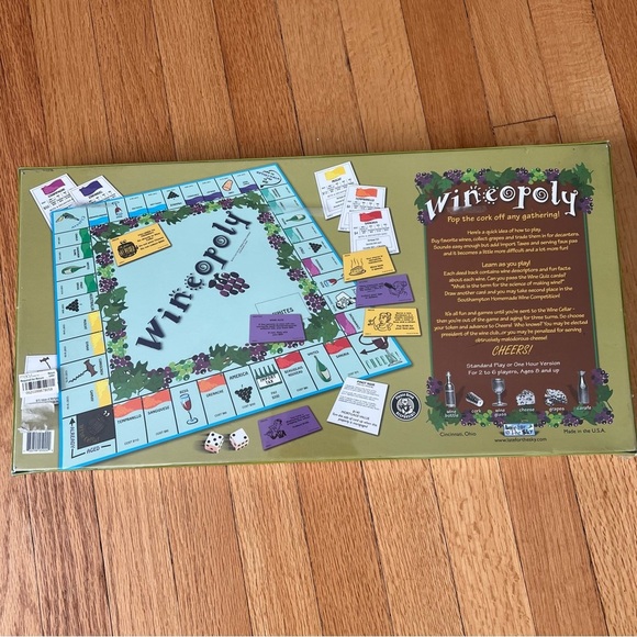 Wineopoly Board Game Green and Purple Design Brand New Never Opened in Packaging - Picture 2 of 4